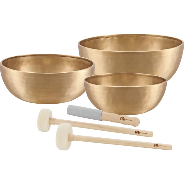 Set di 3 Campane Tibetana in Bronzo, serie "Energy "; 1400/1800/2200 gr.